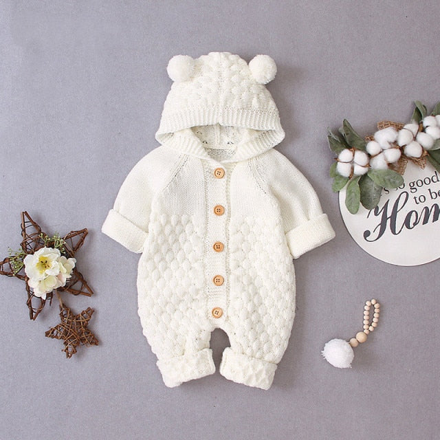 Cotton Soft Hooded 3D Animal Romper