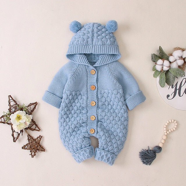 Cotton Soft Hooded 3D Animal Romper