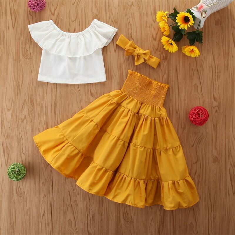 Ruffle Top + Baby Skirt Outfit Set