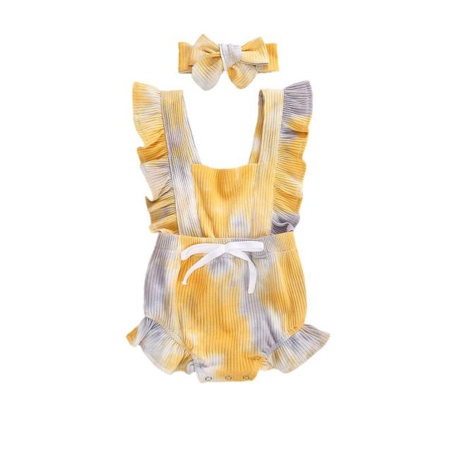 Infant Baby Girl Tie-dye Romper Set