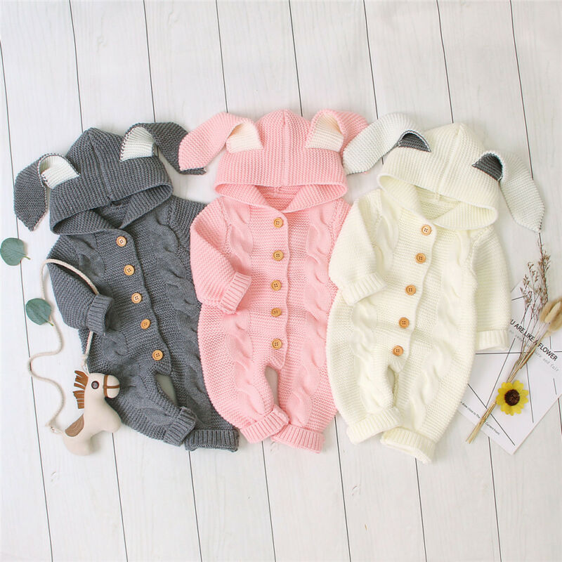 Infant Baby Boy Knitted Warm Romper