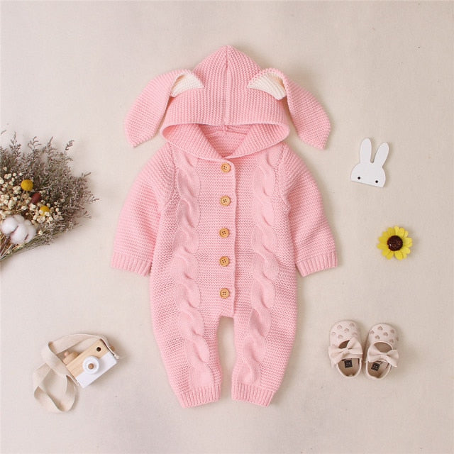 Infant Baby Boy Knitted Warm Romper