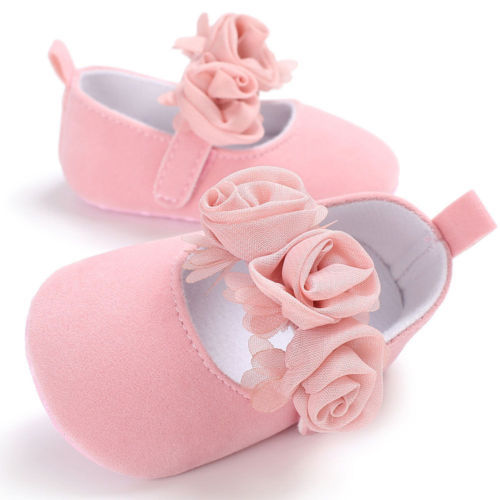 Newborn Baby Toddler Girl Crib Shoes