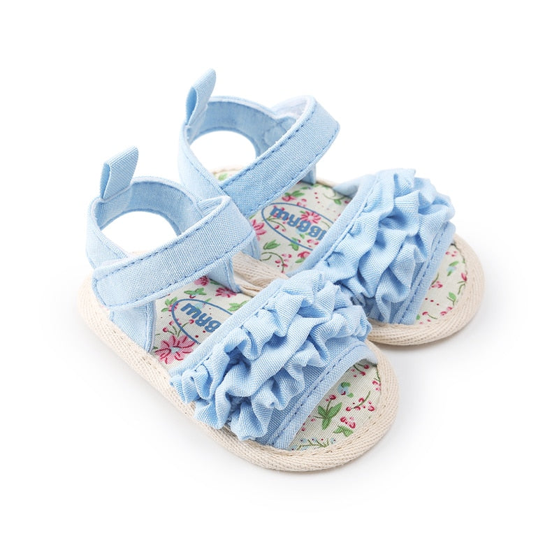 Newborn Baby Girl Flower Shoes