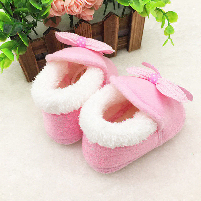 Cute Bow Soft Crib Sole Shoes