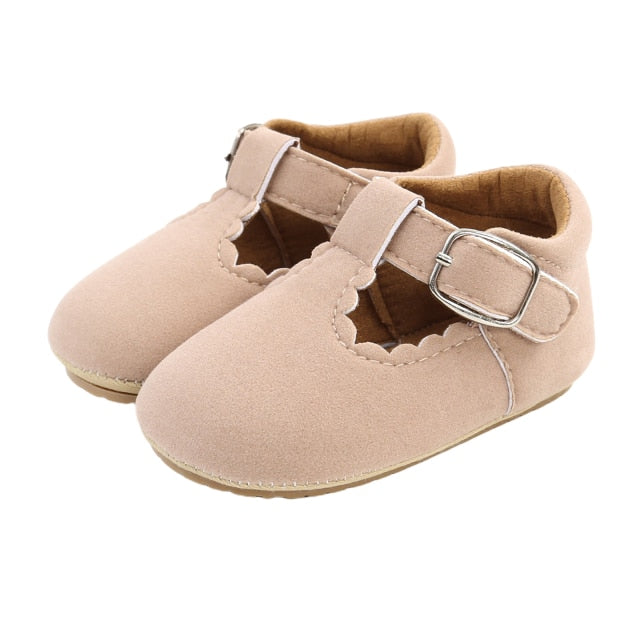Baby Girls Solid Soft Sole Shoes