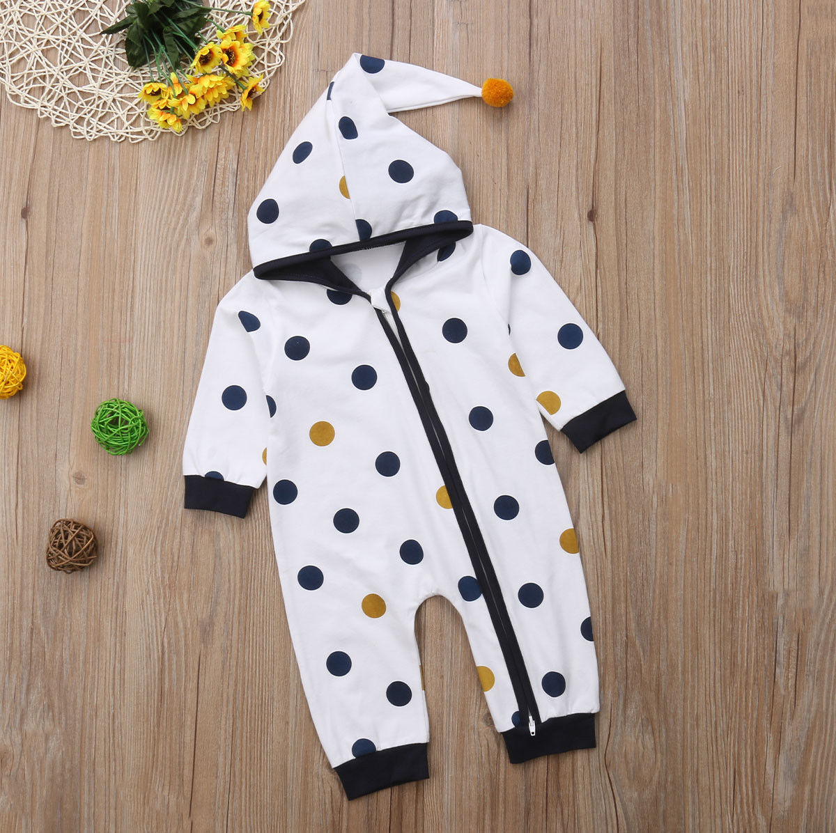 Casual Baby Boy Wave Points Romper